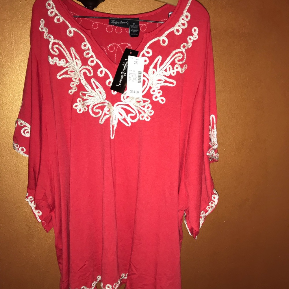 NWT Maggie Barnes Tunic or Swim Cover, 2X